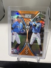 2025 Bowman Draft Chrome Andrew Salas A-16 Axis Orange Refractor /25 Marlins