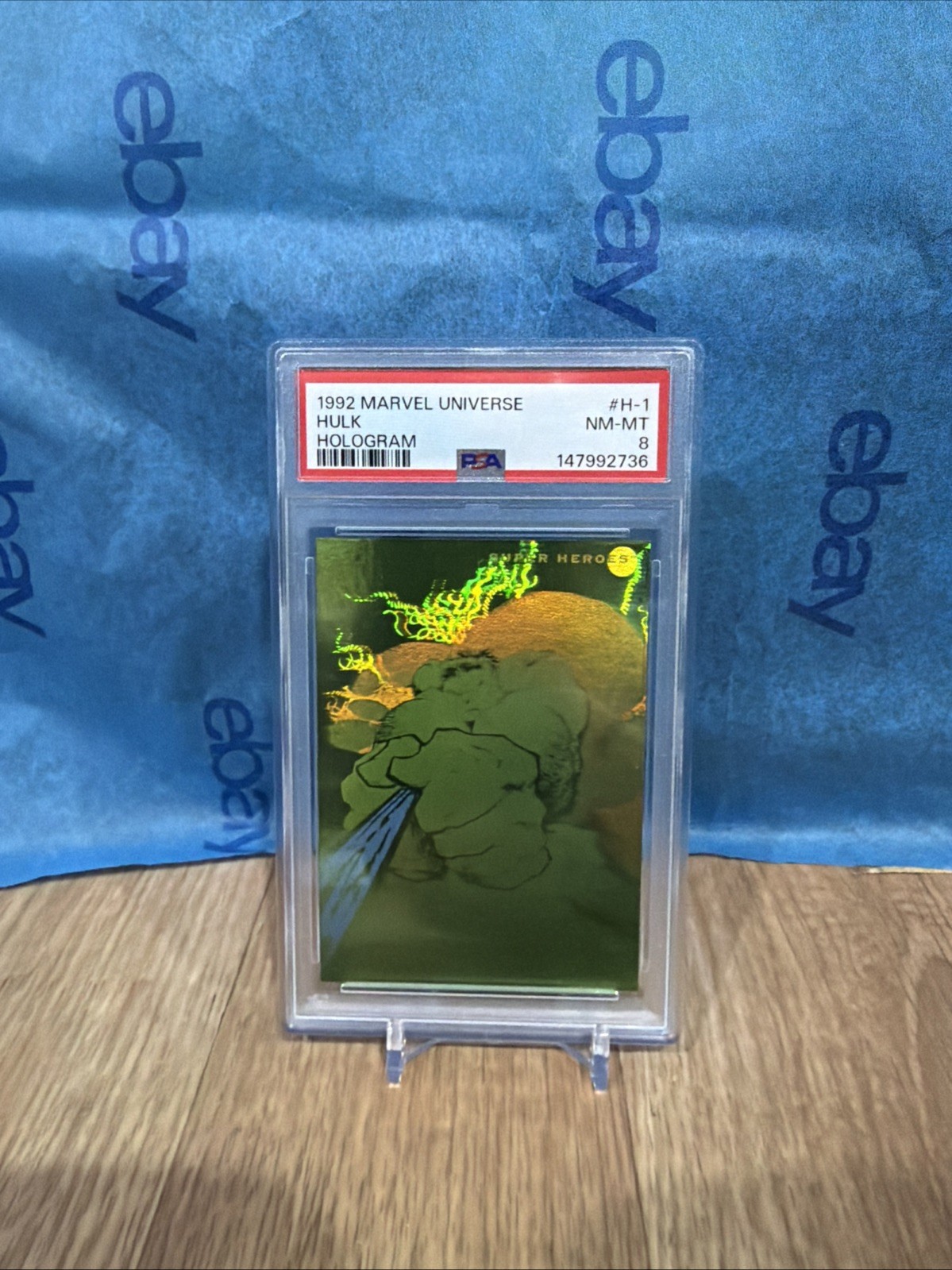 1992 Incredible Hulk Marvel Universe Hologram H-1 1992 PSA 8 NM-Mint Avengers 92