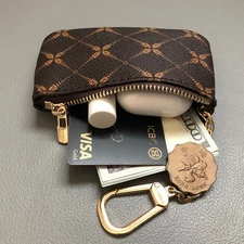 Women Leather Wallet Ladies Small Compact Credit Card Holder Purse Key Bag Pouch