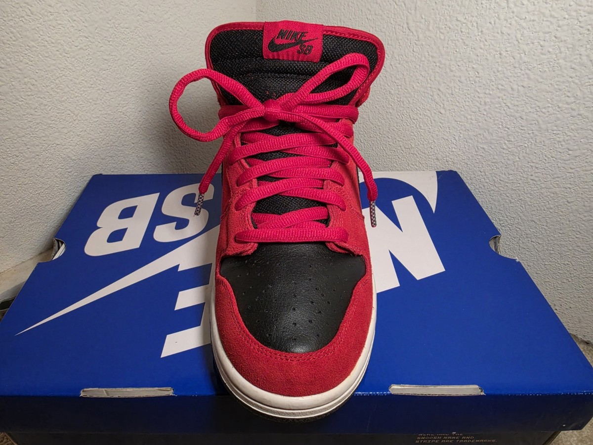 Nike SB Dunk Mid Pro Size 10.5 Sport Red/Black | eBay