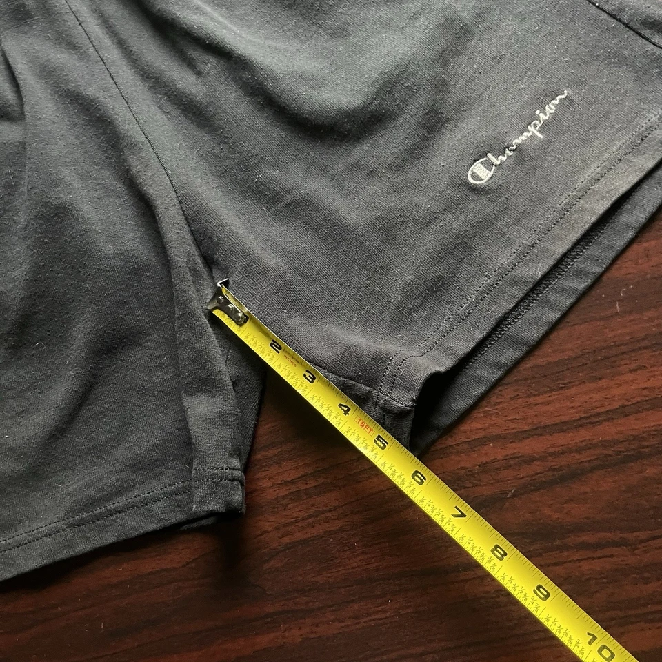 复古 90 年代 Champion 刺绣美国制造黑色短裤拼色 L 码 — 第 4/4 张图片