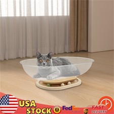 Cat Hammock Bed Pet Round Cot Bed Free-Standing Cat Sleeping Bed with Track Ball