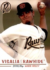 2010 Visalia Rawhide Grandstand 17 Wade Miley Hammond Louisiana NM Baseball Card