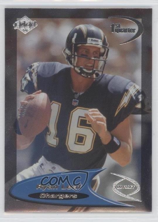 1998 Collector's Edge Odyssey Level 1 Galvanized Ryan Leaf #124G Rookie RC 0a1