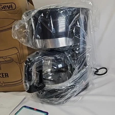 Gevi 10 Cup Coffee Maker GECMA052DA-U Black New Open Box Manual