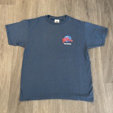 Vintage Planet Hollywood Baltimore USA Made Graphic T-Shirt Blue Large 90s 1991