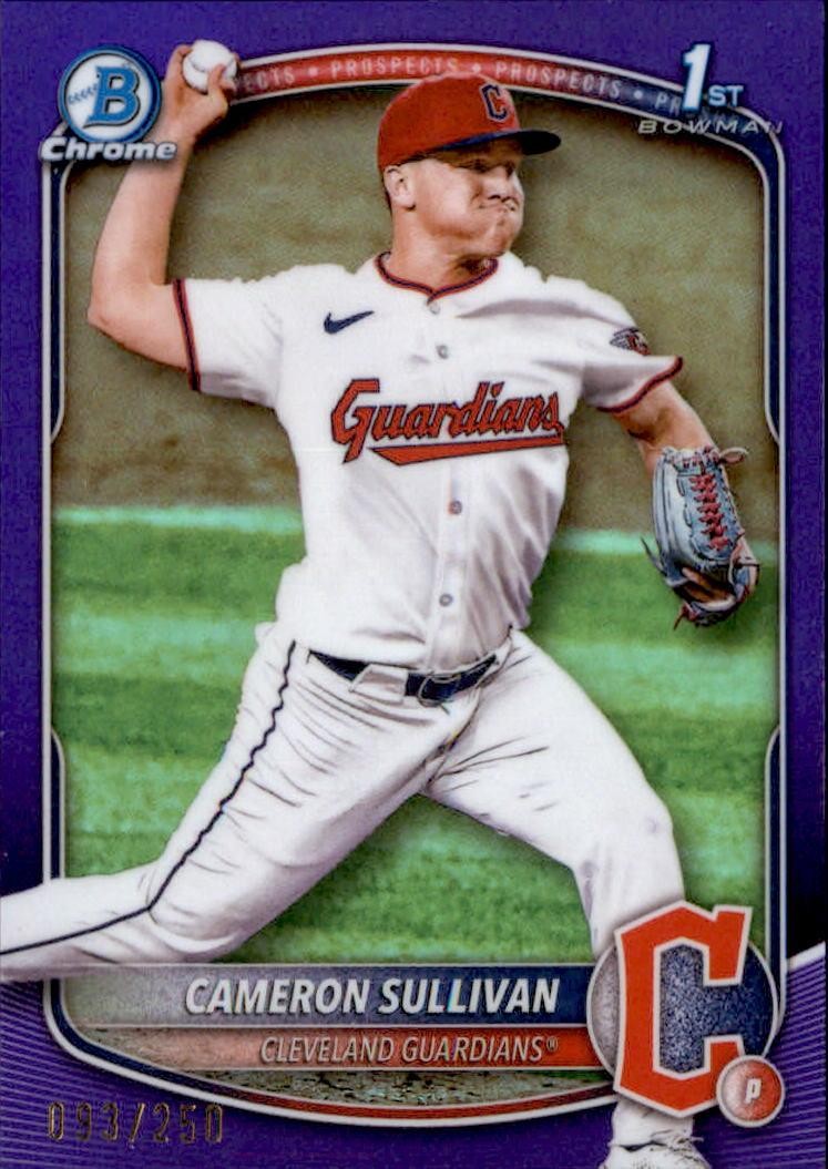 2025 Bowman #BCP-97 Cameron Sullivan Chrome Prospects Purple Refractor #/250