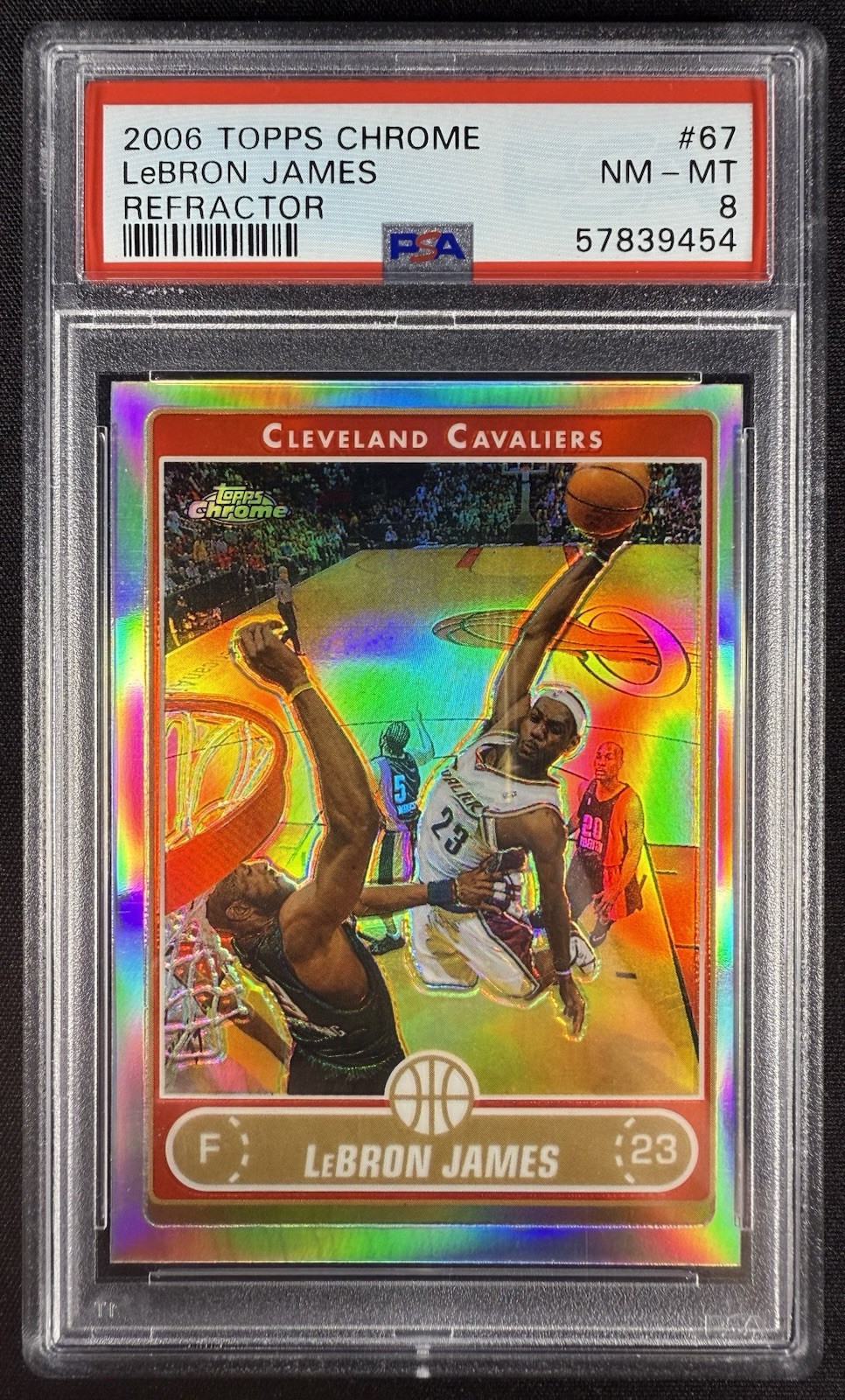 2006-07 Topps Chrome LeBron James Refractor #67 PSA 8