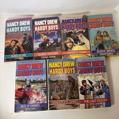 Nancy Drew & Hardy Boys Super Mystery~Lot 7 PB Carolyn Keene Best Of Enemies