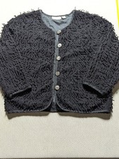 New Directions Cotton Black with Gold Buttons Chunky Knit Cardigan Women’s XL