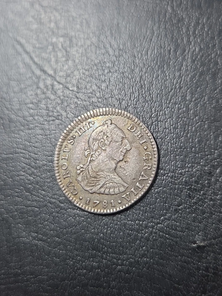 1781 Carolus III Dei. GRATIA. Hispan. ET IND. Rex. Mo. 1R. F.F. Beautiful Condit - Image 3 of 4