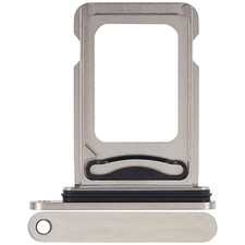 Dual Sim Card Tray Compatible For IPhone 15 Pro / 15 Pro Max White Titanium 