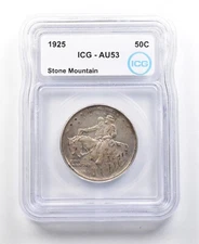 1925 Stone Mountain Commemorative Half Dollar AU53 ICG *4413