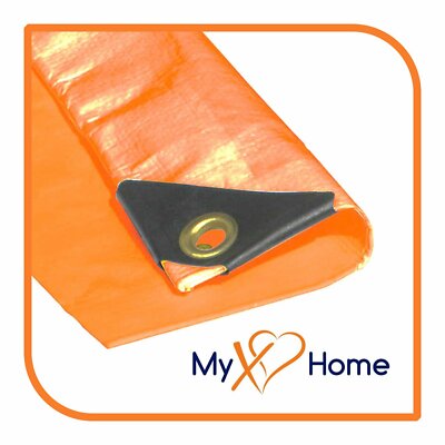 16 x 20 Orange Color 12 Mil Heavy Duty Tarp / Canopy
