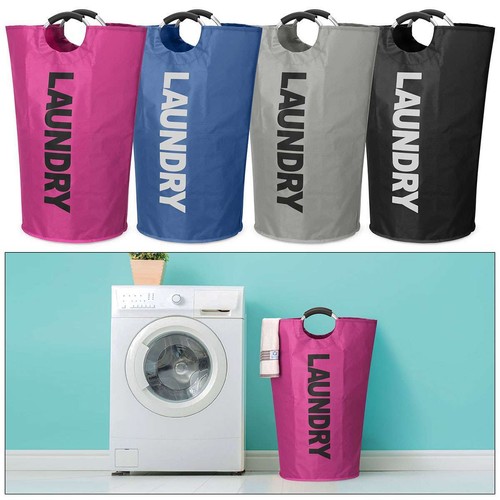 90L Large Laundry Basket Laundry Hamper Bag Washing Bin Clothes Bag Collapsible - Picture 2 of 16