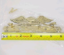 Vintage Upper Deck Eagle  Shield Americana Key Holder Hanger Hook Solid Brass