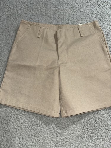 Girls K-12 GEAR Khaki Flat Front Uniform Casual Shorts Size 10 Tan Brown 2450GR - Picture 3 of 9
