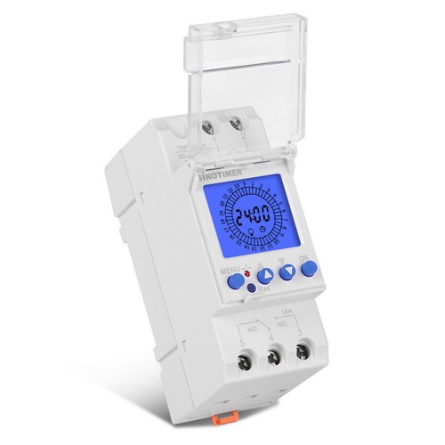 24 Hours Electronic Time Clock 85-265V Din Rail Intelligent Analog Timer Switch - Picture 5 of 12