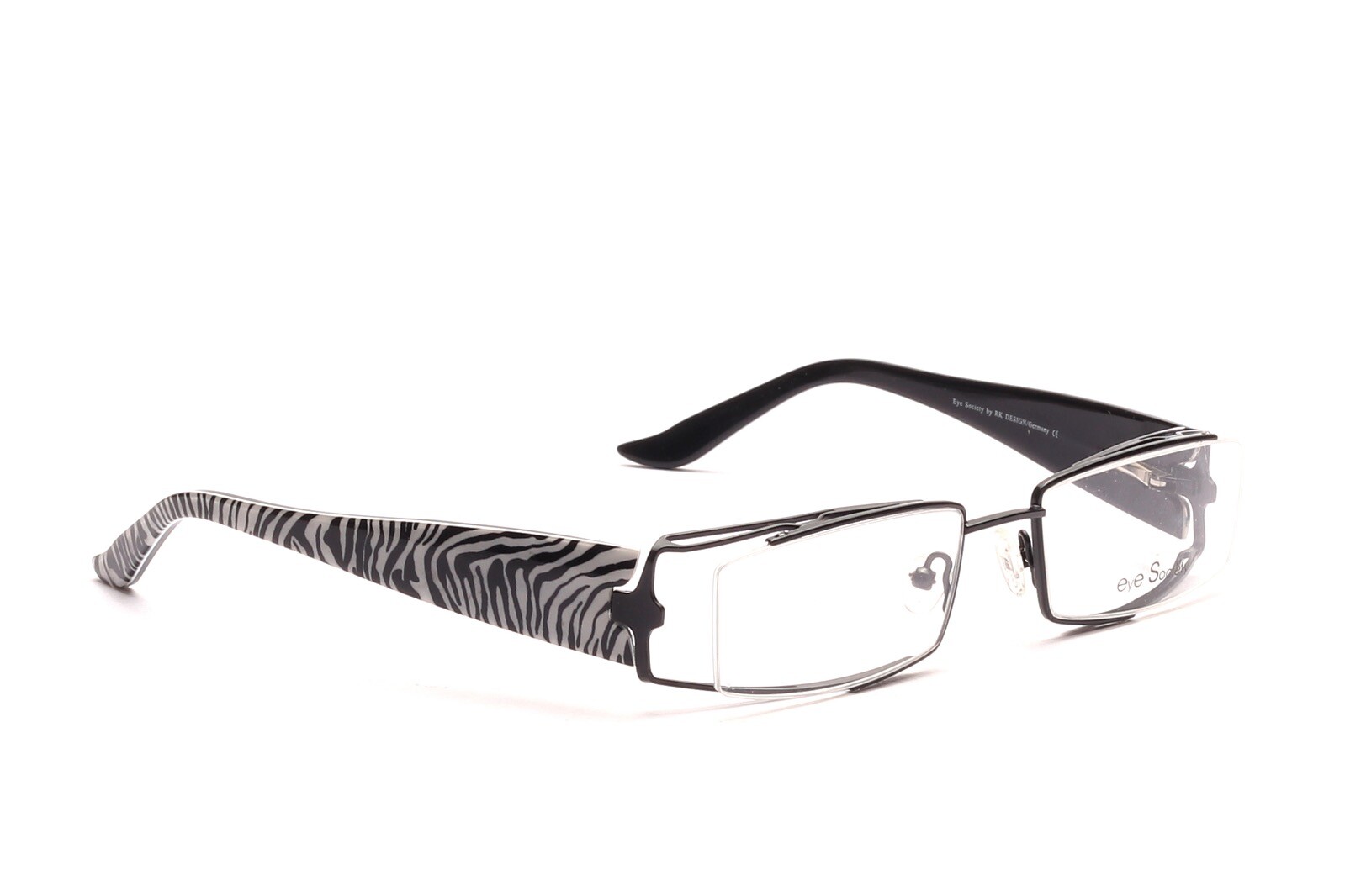 Eye Society Brille Fassung с животным принтом Зебра, 53 - 19 мм, Мод. ES110 102 F6