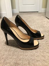 Giuseppe Zanotti Black Pattent Platform Pumps 