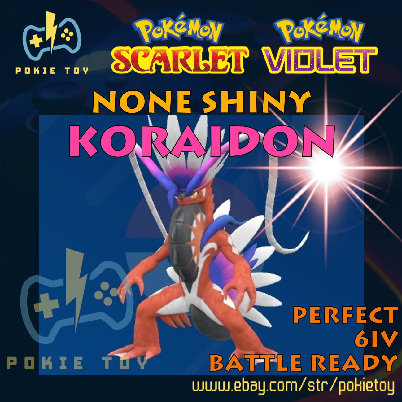GET 399 Koraidon 6IV LV100 Adamant BATTLE READY POKEMON SCARLET