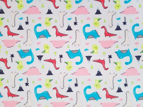 DINOSAUR LAND - 100% CRAFT COTTON PRINT FABRIC - BY ROSE & HUBBLE - Picture 4 of 5