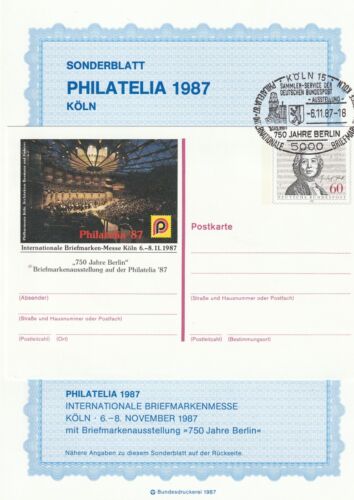 BERLINO,SONDEBLATT PHILATELIA 1987, COLONIA - Il 750° anniversario - Foto 1 di 1