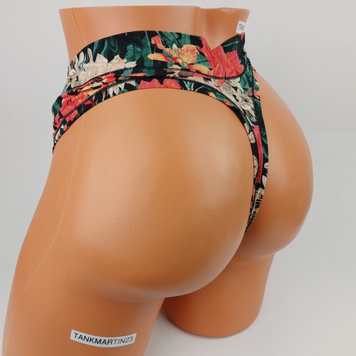 Lane Bryant Cacique Comfort Bliss Thong Plus Panty 18/20 Tropical Floral Orange - Picture 5 of 7