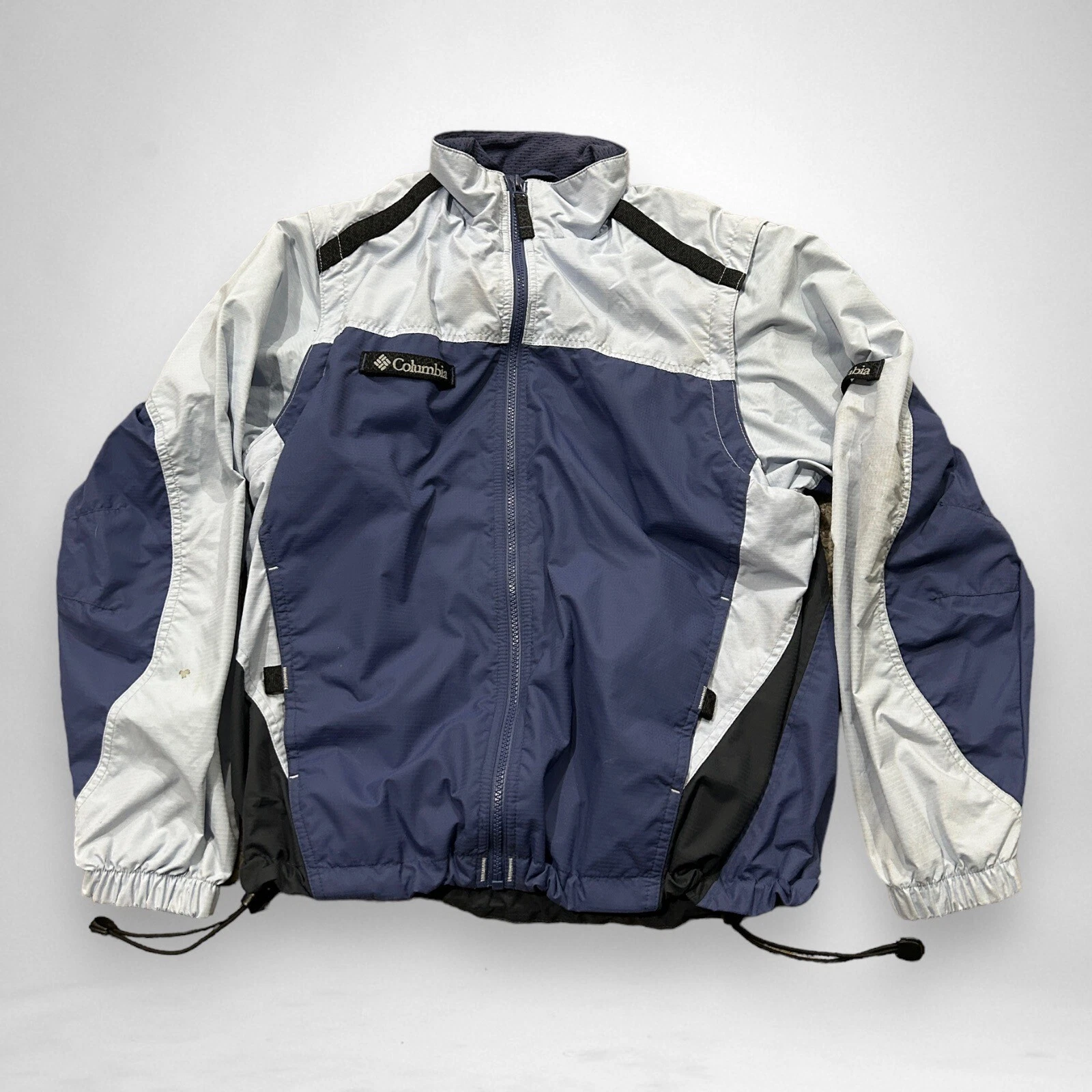 Columbia Sportswear Company Windbreaker Jacket Zip Up Blue Packable Womens M