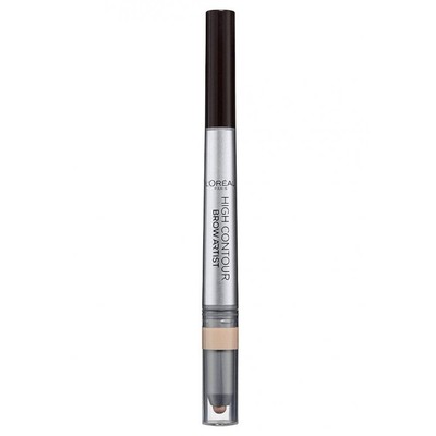 L'Oreal High Contour Brow Artist Pencil & Highlighter Duo - 109 EBONY
