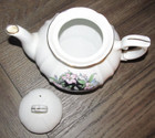 Tiger Day Lily Pattern Floral Teapot Porcelain Ceramic with Gold Trim on White — photo 6