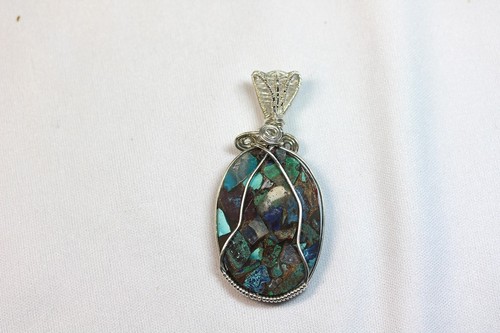 Pendenti in pietra avvolti con filo - pietra di Shattuckite - Foto 19 di 27