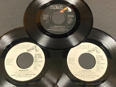 Lot of (3) Daryl Hall & John Oates - Maneater 45 RPM Records
