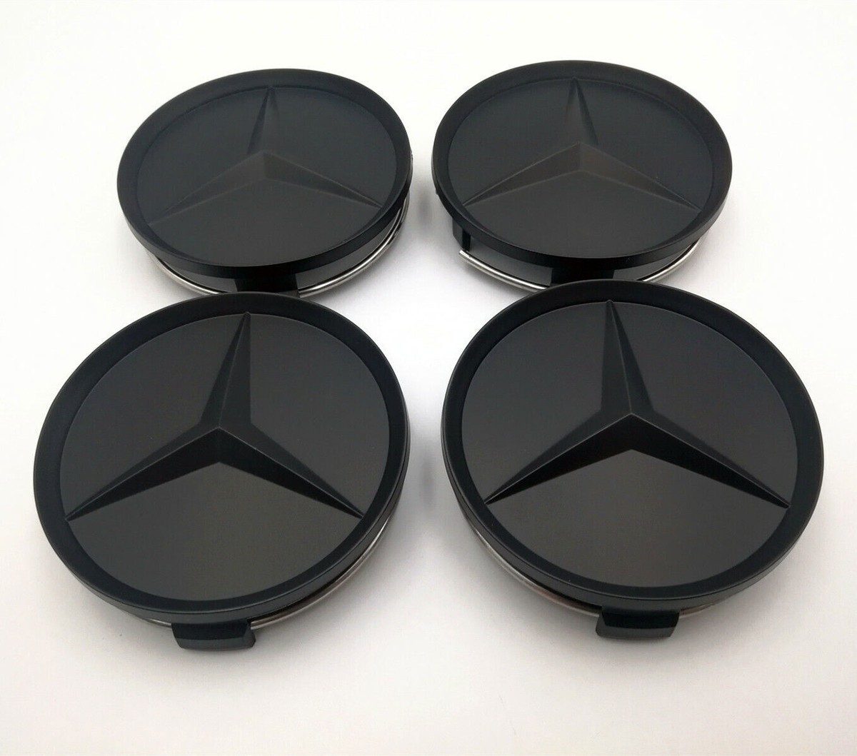 AMG hub cap, with AMG emblem, set of 4 (silver-coloured / black