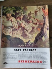 1943 Wwii Sieberling Tires Military Men Soldiers Jungle Swamps Vintage Ad
