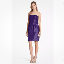 Jenny Yoo Parker Shantung Strapless Mini Cocktail Dress Size 10
