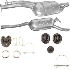 Auspuff ab KAT Endtopf Mitteltopf MERCEDES  W124 E200 220 + MONTAGESATZ