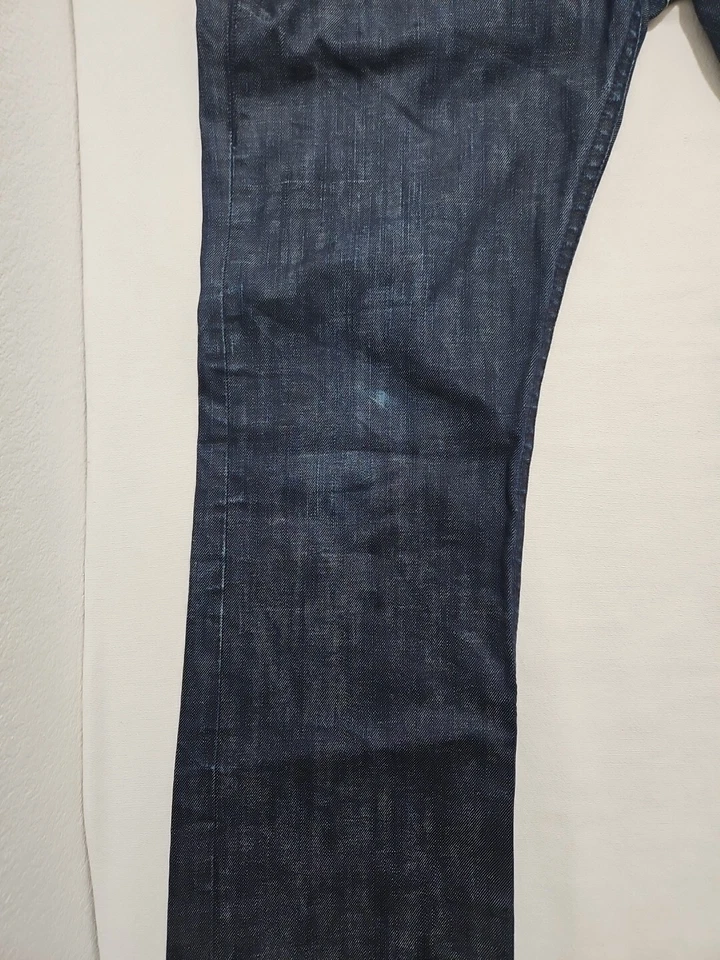 Jeans Western Glove Works 1921 34X30 Azul Denim Botón Mosca Elástico Grunge LEER.  Foto 2 de 4