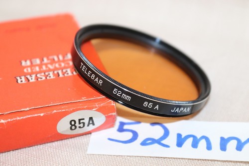 New Vtg Telesar 52mm 85A Warm FILTER Japan 52mm 85A Conversion/Light Balanc MINT