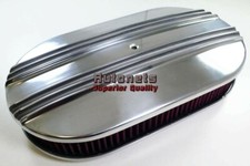 15 Polish Finned Aluminum Air Cleaner Washable Nostalgic Street Hot Rat Rod Sbc