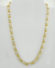 GENUINE DIAMONDS NECKLACE .925 STERLING SILVER  New With Tag   17" long