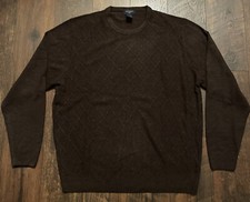 Dockers Men  s Brown Acrylic XL Sweater Crew Neck Pullover Casual Formal Adult