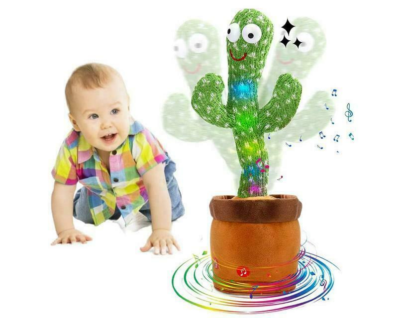 Peluche giocattolo cactus danzante pupazzo parlante luminoso canta balla |  eBay.de