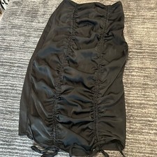 Little Black Skirt Small Ruched Ruffled Mini Strapless Cocktail Party Forever 21