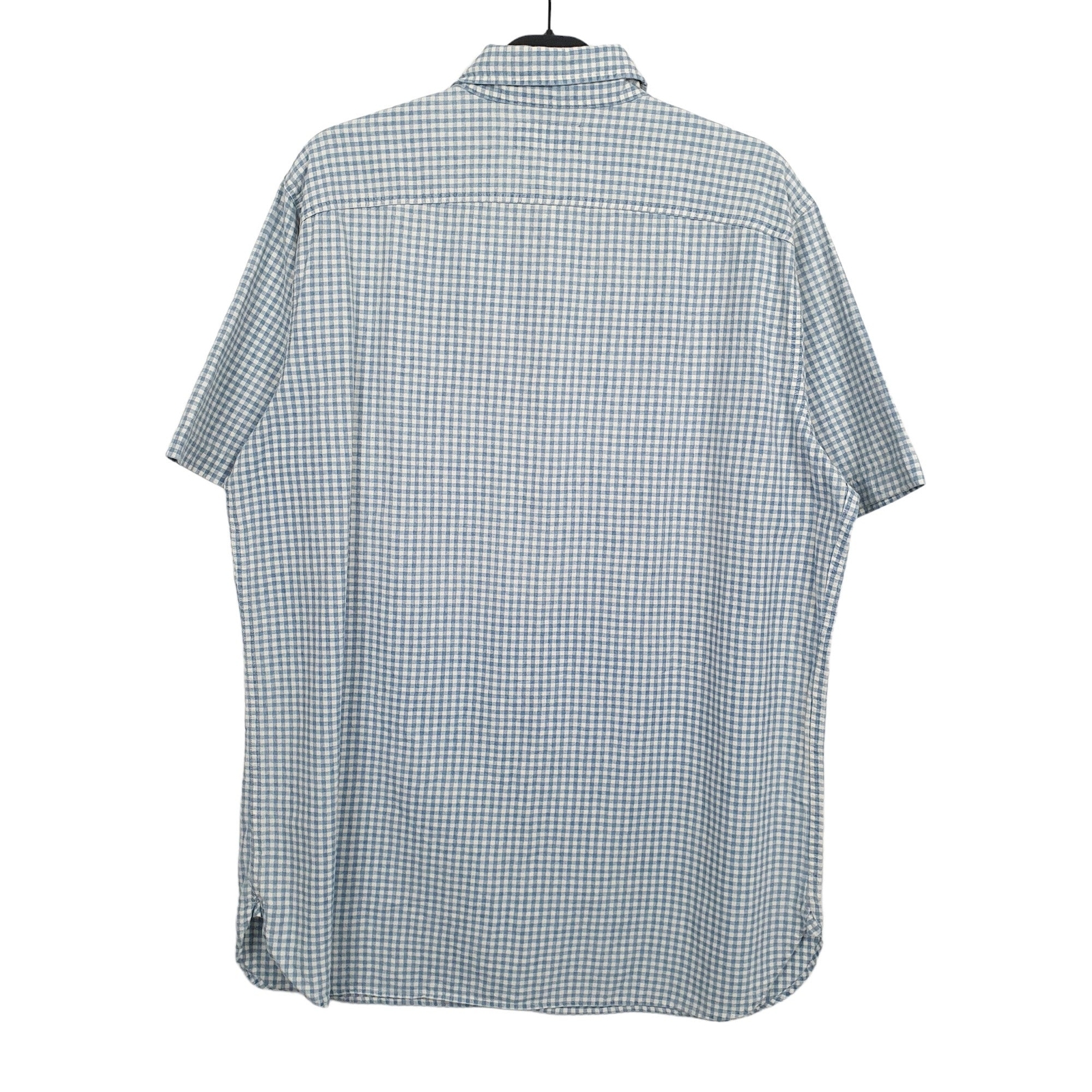 RALPH LAUREN Blue Check Shirt Short Sleeve Casual Mens M image 3