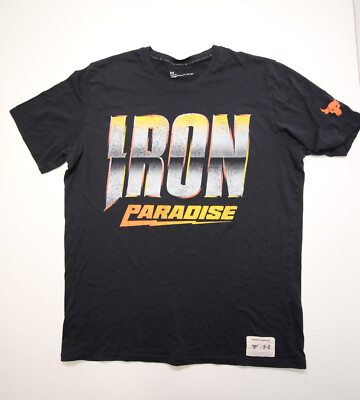 Project Rock Under Armour T-Shirt Mens XL Black Iron Paradise