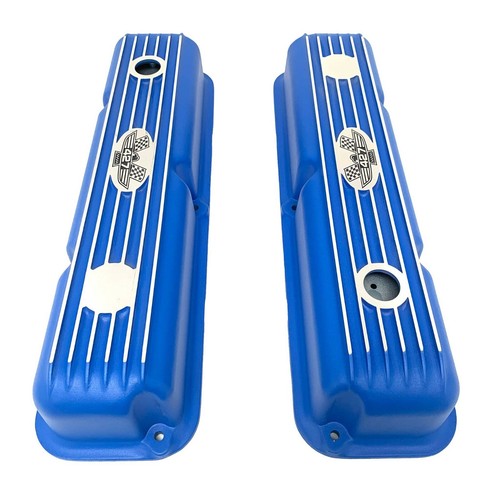 Cubiertas cortas de válvula azul con aletas Ford FE 427 American Eagle - Ansen EE. UU. - Imagen 6 de 10