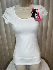 Maidenform Flexees Shaper Knit T Shirt S Firm Control Instant Slimmer White 3066