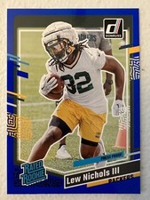2023 Panini Donruss Blue Press Proof RC Rated Rookie Lew Nichols III Packers