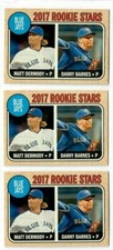4 Matt Dermody Danny Barnes 2017 Topps Heritage Baseball LOT ROOKIE RC Blue Jays